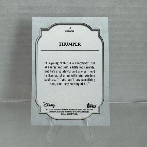 Disney Topps Chrome 2024 Thumper Bambi Movie Refractor Collection - Picture 5 of 5